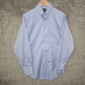 Jos A Bank Dress Shirt Mens 15 34 Button Down Tailored Fit Travelers Collection